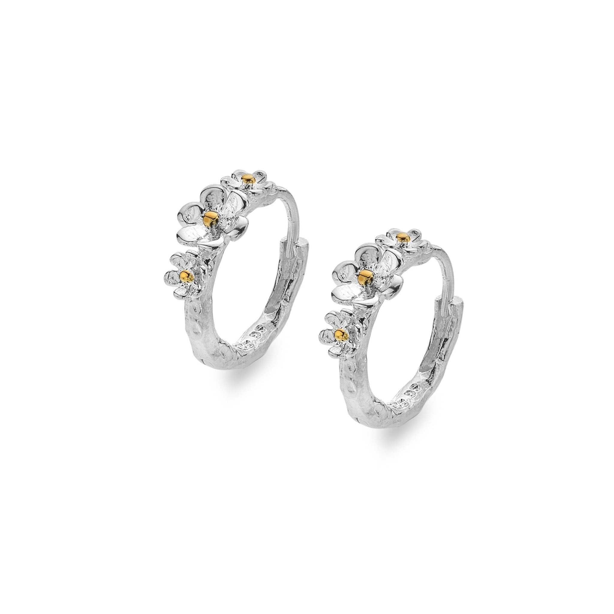 Daisy Cluster Huggie Hoops